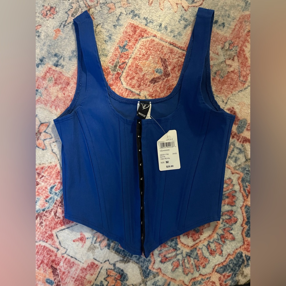 Windsor Blue Corset Top
